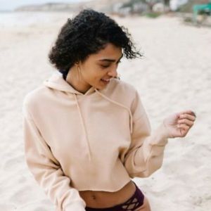 Cropped hoodie sweatshirt